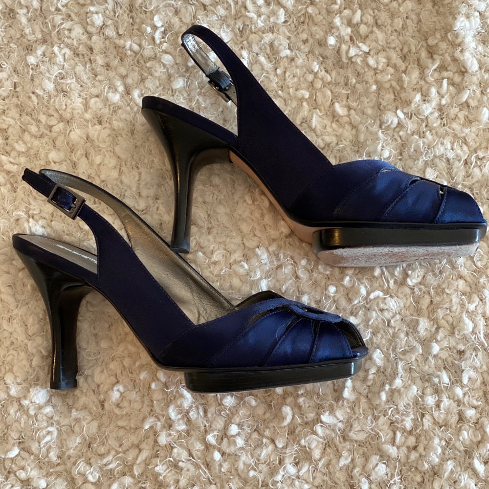 Via Spiga navy dress shoes 8